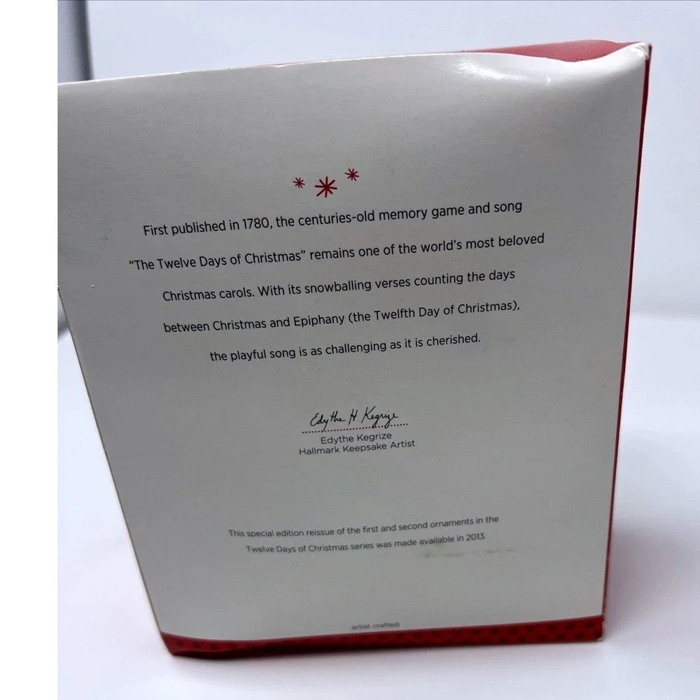 HALLMARK KEEPSAKE 2013 SPECIAL EDITION REISSUE OF 1ST & 2ND 12 DAYS OF CHRISTMAS